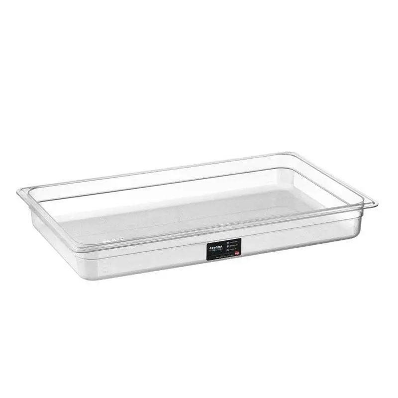 Bora Plastik GN 1/1-100 mm Polikarbon Gastronorm Küvet, 8 Lt, Şeffaf - 1