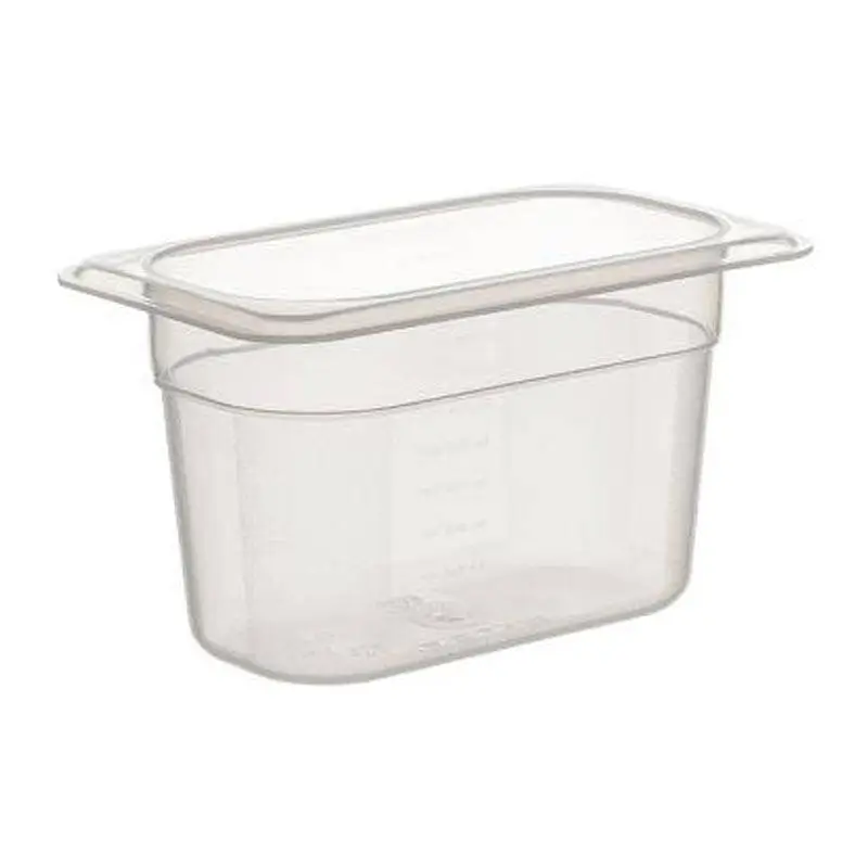 Bora Plastik GN 1/9-100 mm Polipropilen Gastronorm Küvet, Şeffaf - 1