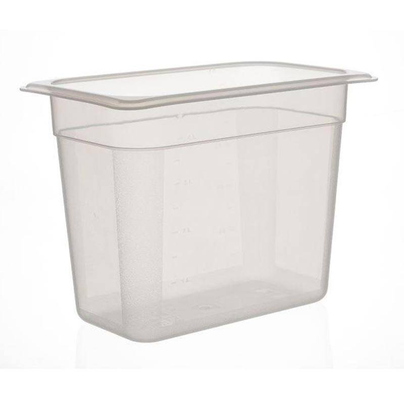 Bora Plastik GN 1/4-200 mm Polipropilen Gastronorm Küvet, Şeffaf - 1