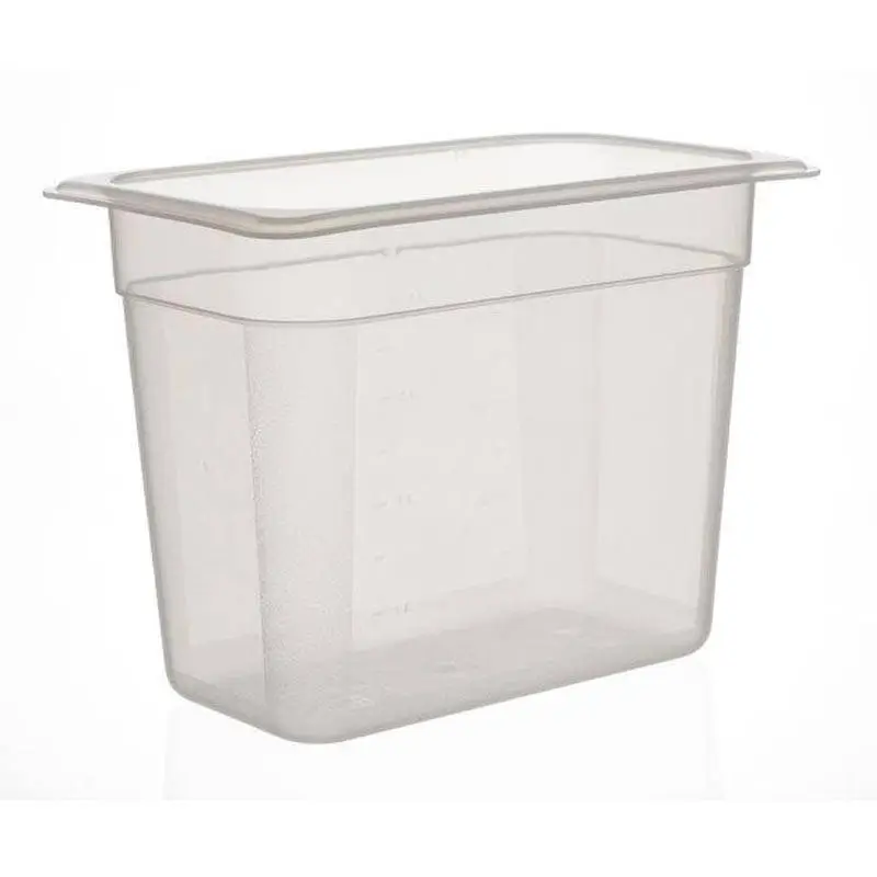 Bora Plastik GN 1/4-200 mm Polipropilen Gastronorm Küvet, Şeffaf - 1