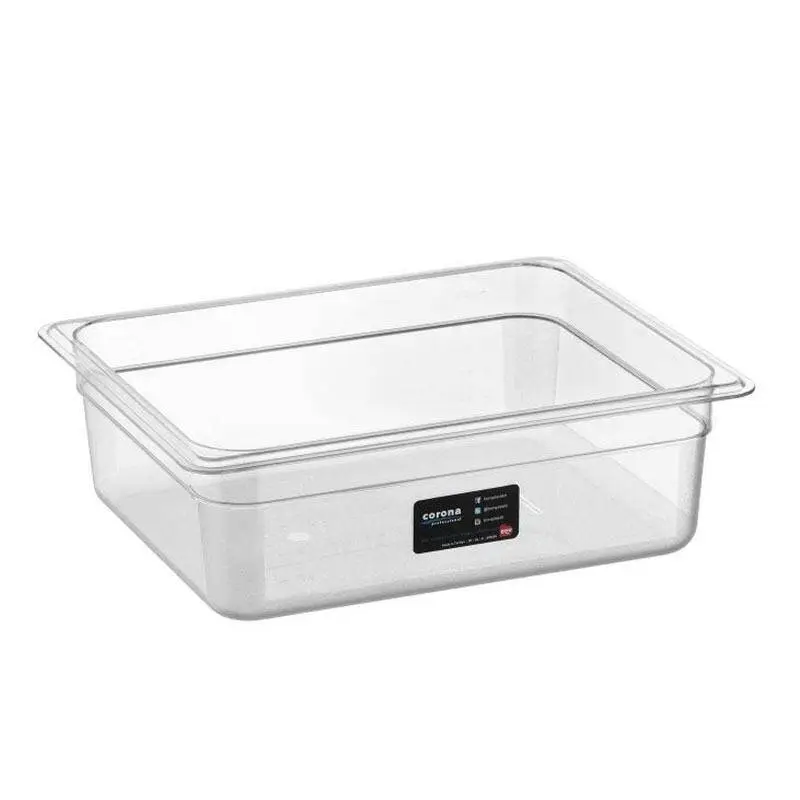 Bora Plastik GN 1/2-150 mm Polipropilen Gastronorm Küvet, Şeffaf - 2