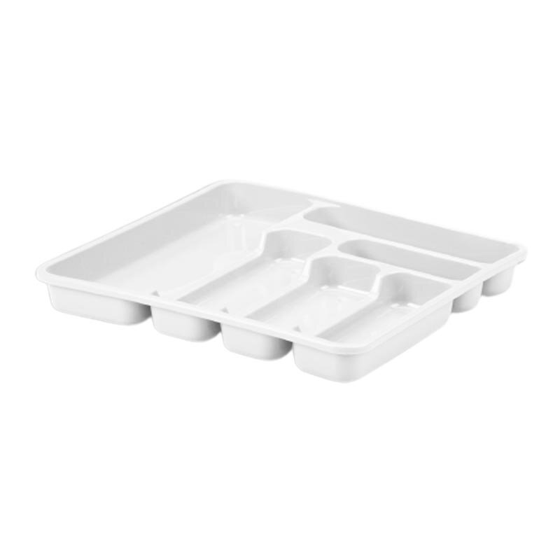 Bora Plastik No: 5 Bölmeli Kaşıklık, Beyaz - Bora Plastik