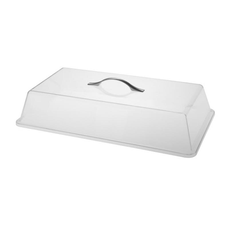 Bora Plastik Pasta Kek Kabı Üst, Dikdörtgen, Metal Kulp, Polikarbonat, Şeffaf - Bora Plastik