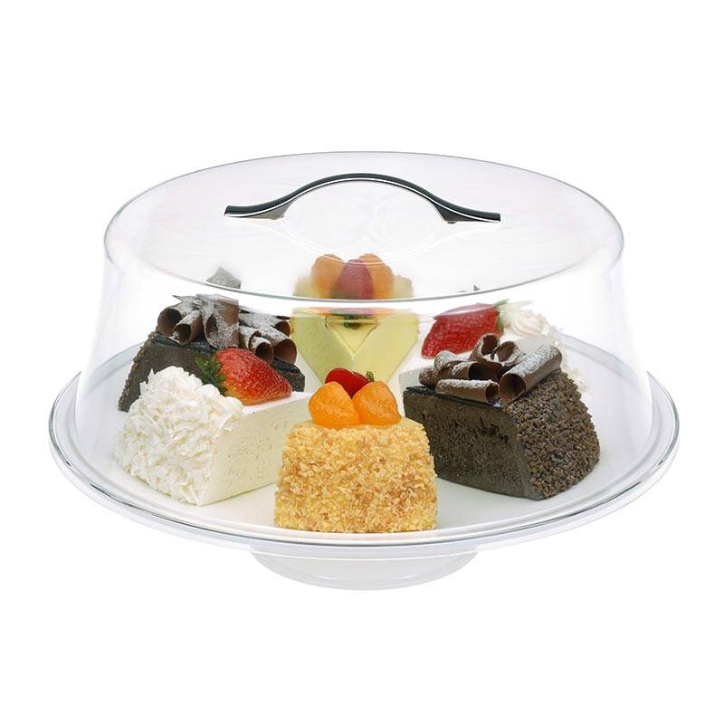 Bora Plastik Pasta ve Kek Kabı Üst, Yuvarlak, 35 cm, Şeffaf - 1