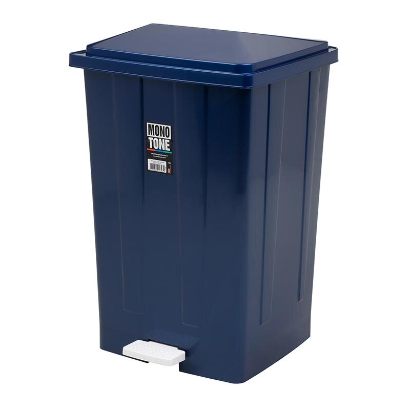 Bora Plastik Pedallı Çöp Kovası, Sessiz Kapaklı Profesyonel Kullanım, No: 5, 86 Lt, Mavi - Bora Plastik