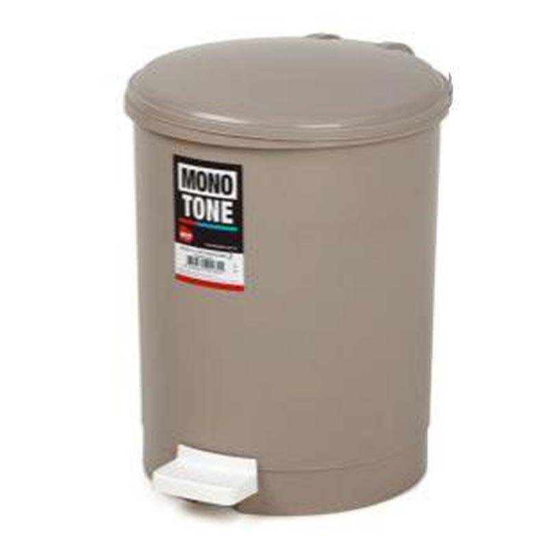 Bora Plastik Pedallı Kapaklı Çöp Kovası, No: 2, 12 Lt, Kahverengi - 1