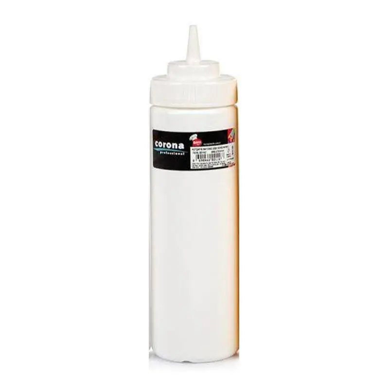 Bora Plastik Profesyonel Sıkma Mayonez Şişesi, Kapaklı, 700 ml, Beyaz - 1