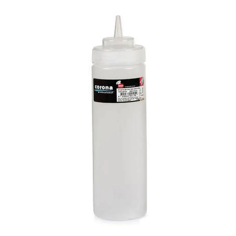 Bora Plastik Profesyonel Sıkma Mayonez Şişesi, Kapaklı, 700 ml, Şeffaf - 1