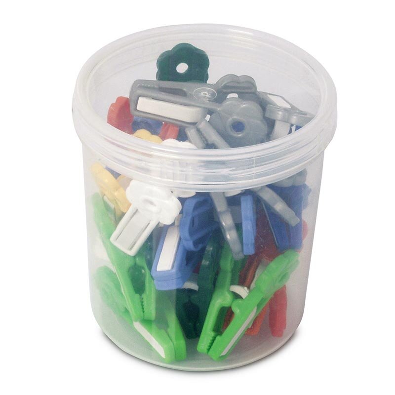 Bora Plastik Renkli Masa Mandalı, 24 Adet, Şeffaf Kutu - Bora Plastik