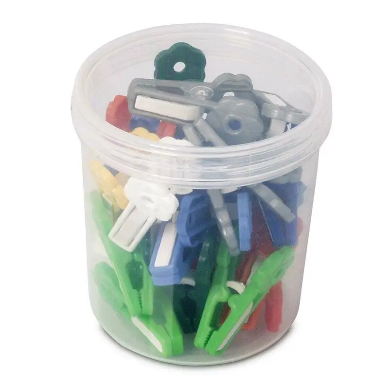 Bora Plastik Renkli Masa Mandalı, 24 Adet, Şeffaf Kutu - 1