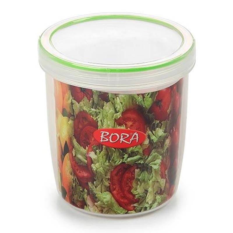 Bora Plastik Saklama Kabı, Contalı, Vidalı, No: 6, 0.65 Lt, Şeffaf - 1