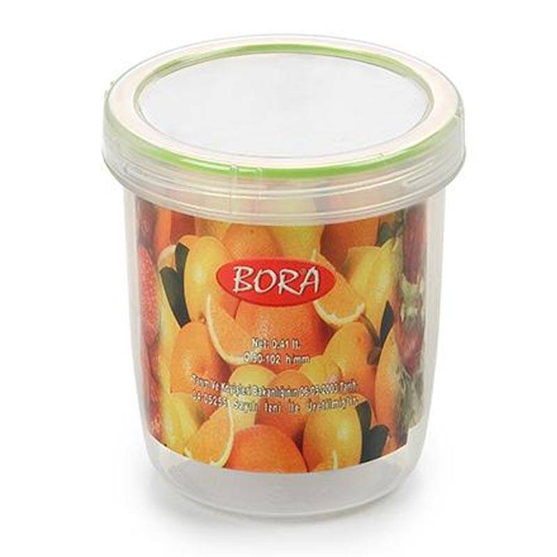 Bora Plastik Saklama Kabı, Contalı, Vidalı, No: 3, 0.41 Lt, Şeffaf - 1