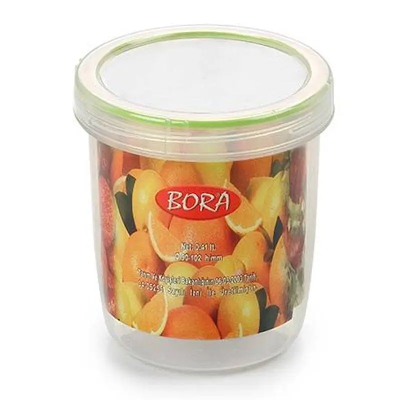 Bora Plastik Saklama Kabı, Contalı, Vidalı, No: 3, 0.41 Lt, Şeffaf - 1