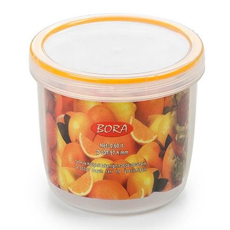 Bora Plastik Saklama Kabı, Contalı, Vidalı, No: 5, 0.55 Lt, Şeffaf - Bora Plastik