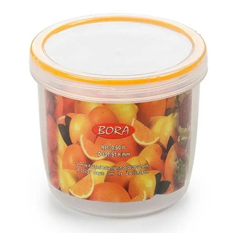 Bora Plastik Saklama Kabı, Contalı, Vidalı, No: 5, 0.55 Lt, Şeffaf - 1