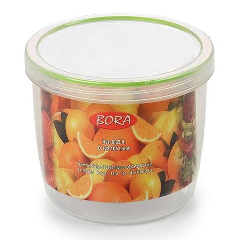 Bora Plastik Saklama Kabı, Contalı, Vidalı, No: 8, 0.89 Lt, Şeffaf - 1