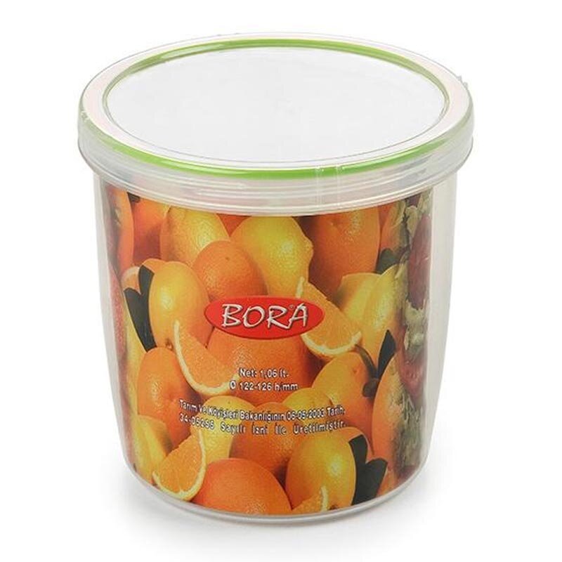 Bora Plastik Saklama Kabı, Contalı, Vidalı, No: 9, 1.06 Lt, Şeffaf - Bora Plastik