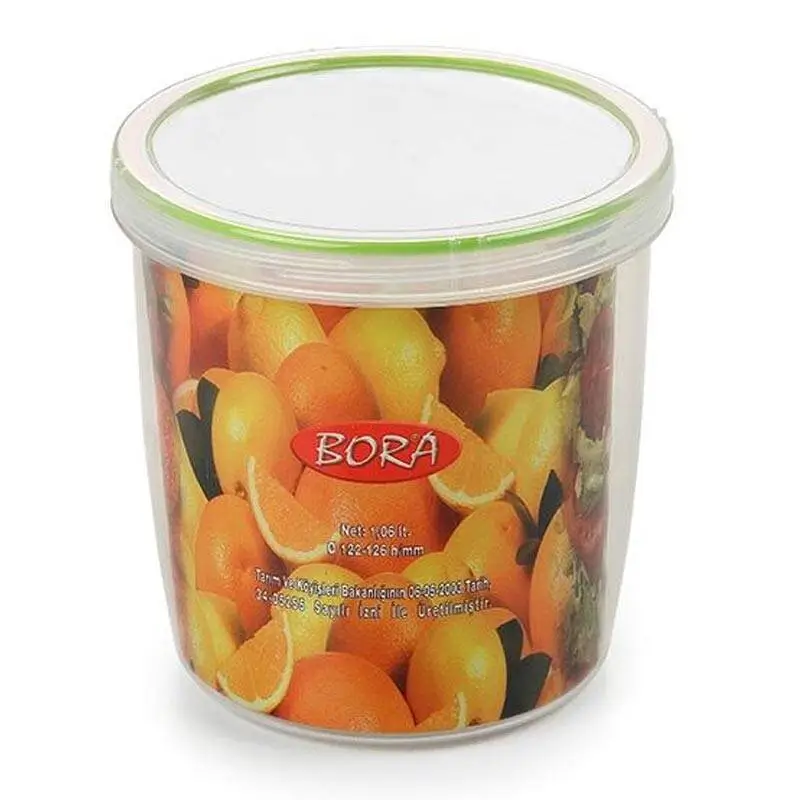 Bora Plastik Saklama Kabı, Contalı, Vidalı, No: 9, 1.06 Lt, Şeffaf - 1