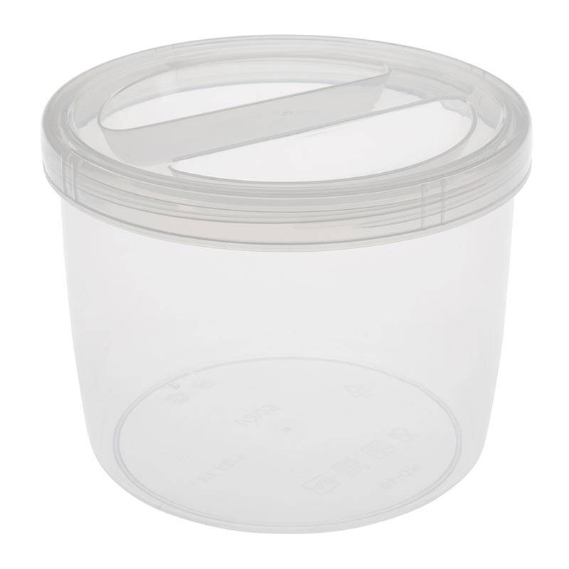 Bora Plastik Saklama Kabı, Vidalı, No: 10, 1270 ml, Şeffaf - 1