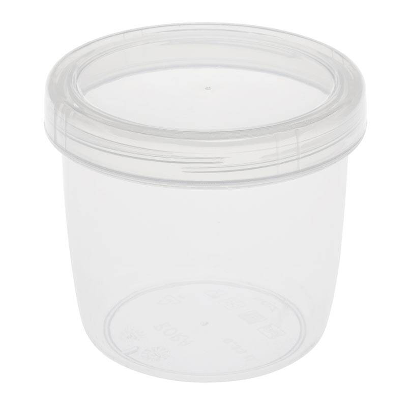 Bora Plastik Saklama Kabı, Vidalı, No: 2, 330 ml, Şeffaf - 1