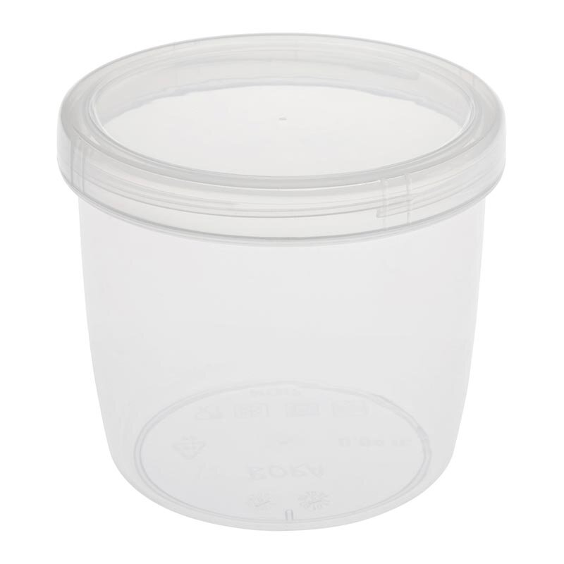 Bora Plastik Saklama Kabı, Vidalı, No: 5, 600 ml, Şeffaf - Bora Plastik