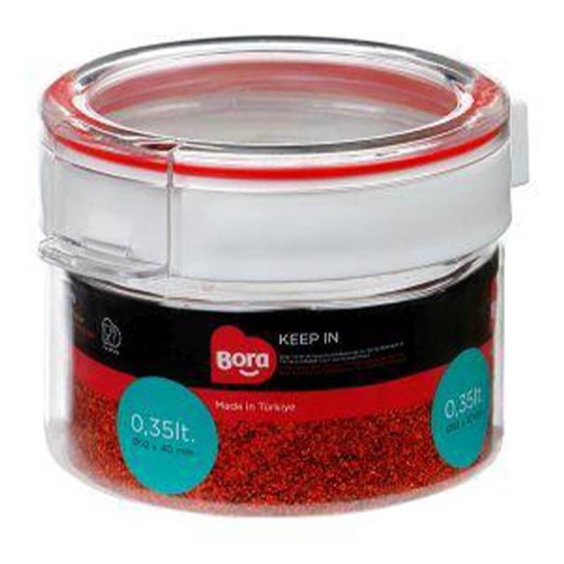 Bora Plastik Saklama Kabı, Yuvarlak, No:1, 350 ml, Şeffaf - 1