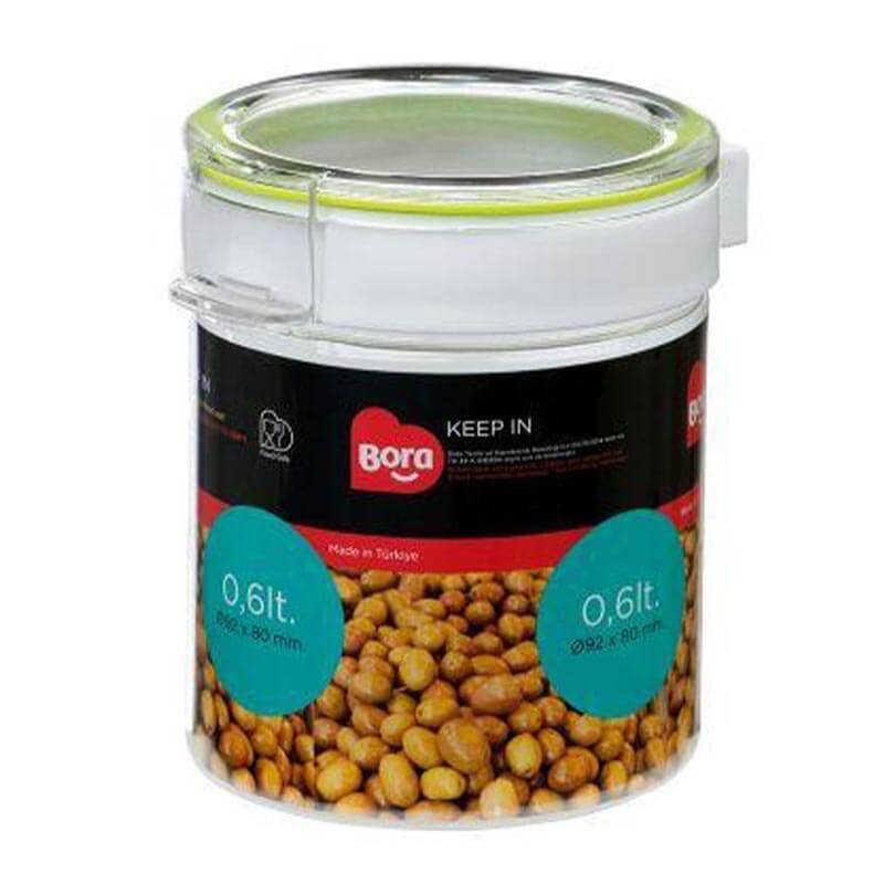 Bora Plastik Saklama Kabı, Yuvarlak, No:2, 600 ml, Şeffaf - 1