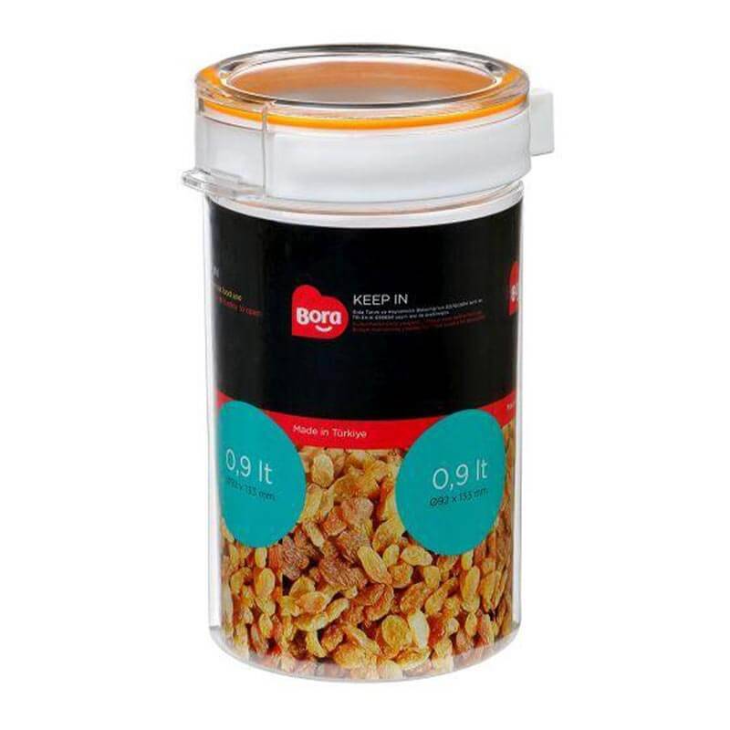 Bora Plastik Saklama Kabı, Yuvarlak, No:3, 900 ml, Şeffaf - 1