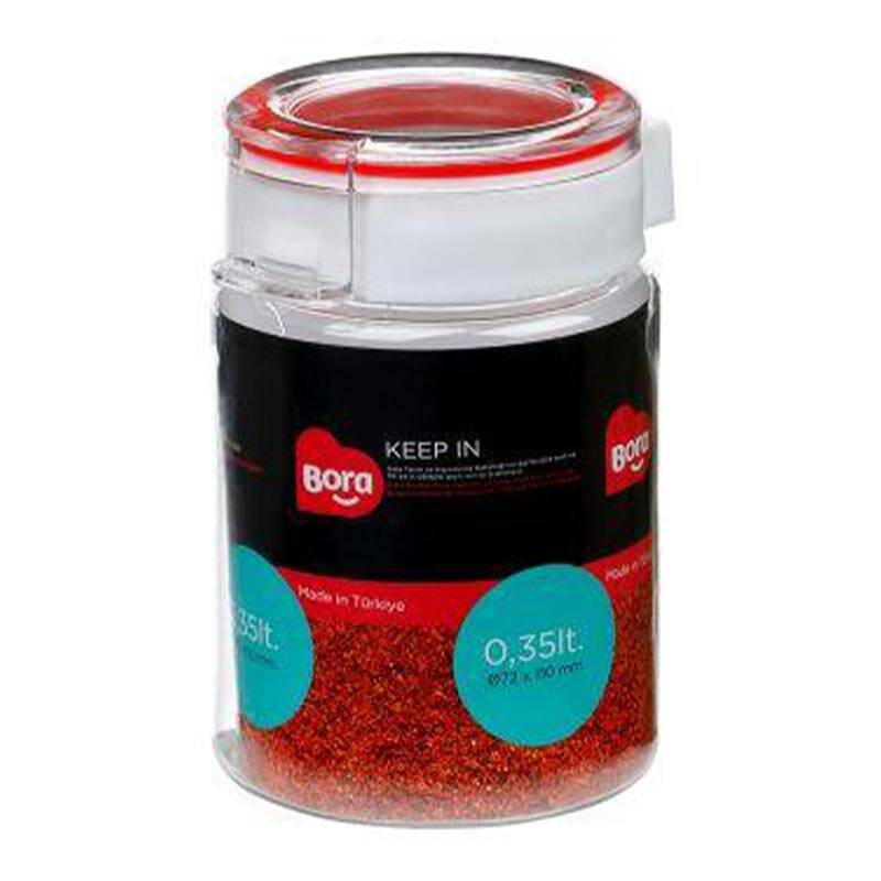 Bora Plastik Saklama Kabı,Yuvarlak, No:2, 350 ml, Şeffaf - 1