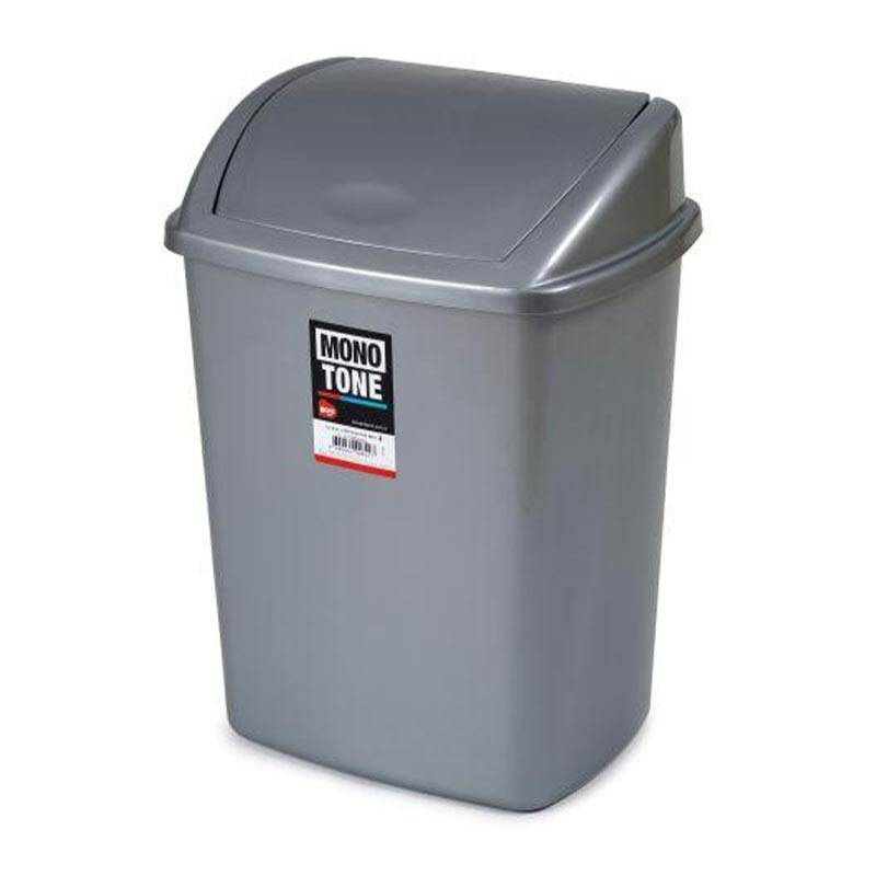 Bora Plastik Sallanır Kapak Çöp Kovası, No: 4, 26 Lt, Gri - 1