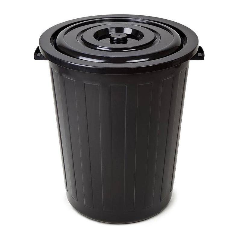 Bora Plastik Sanayi Tipi Kapaklı Çöp Kovası, Geniş Hacim, 105 Lt. - 1