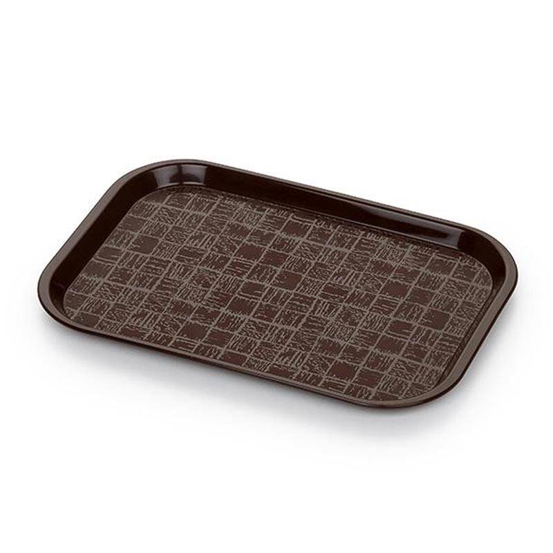 Bora Plastik Servis Tepsisi, Kare Desenli, No: 0, 18.5x26.8 cm - 1