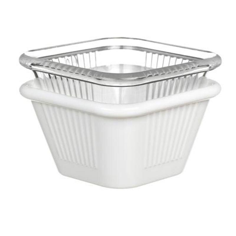 Bora Plastik Sos Kabı, Kare, Polikarbonat, 7x3.5 cm, Beyaz - Bora Plastik