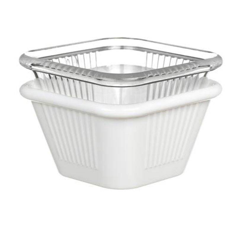 Bora Plastik Sos Kabı, Kare, Polikarbonat, 7x3.5 cm, Beyaz - 1