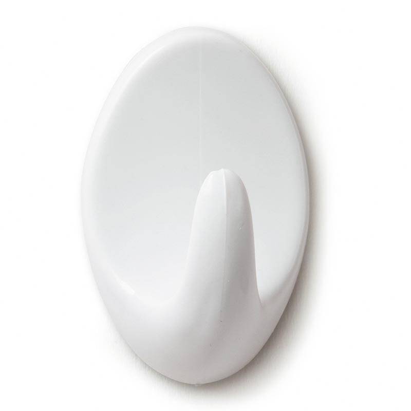 Bora Plastik Tek Kollu Duvar Askısı, 4 Adet, Beyaz - 1