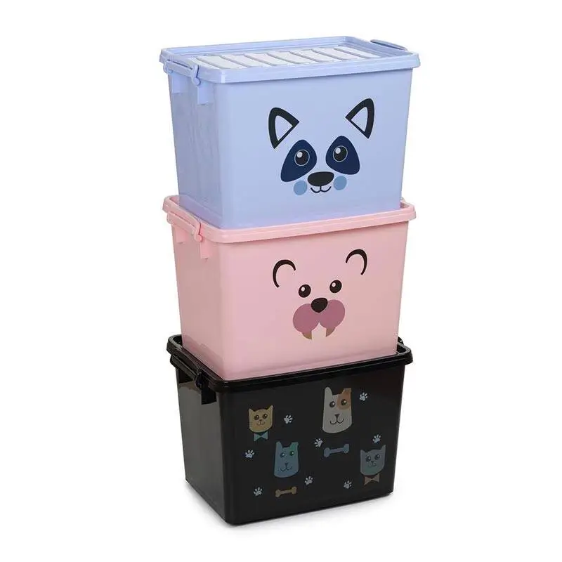 Bora Plastik Tekerlekli Kutu, Resimli, No: 22, 31.8 Lt, Pembe - 1