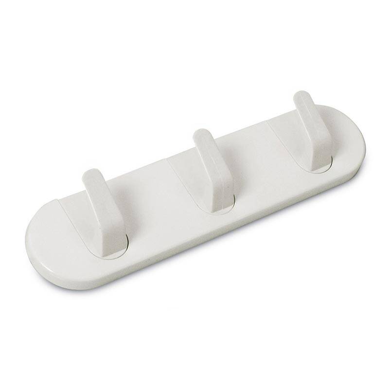 Bora Plastik Üçlü Duvar Askısı, Beyaz - 1