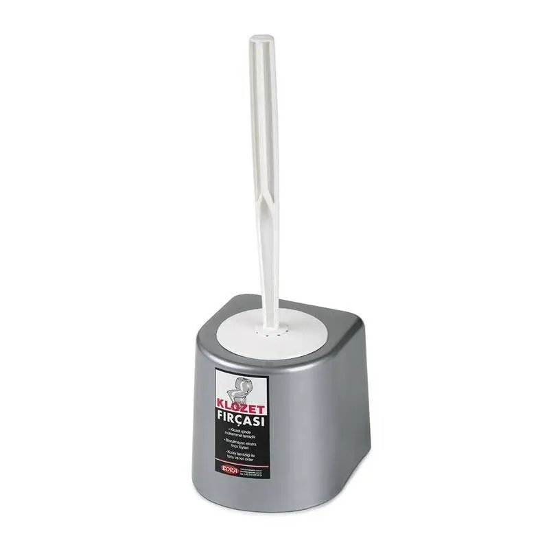 Bora Plastik Wc Takımı, Yarım Oval, Gri Gövde - 1