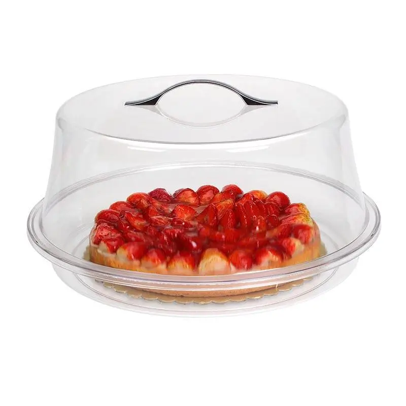 Bora Plastik Yuvarlak Pasta ve Kek Kabı Takımı, 35 cm, Şeffaf - 1