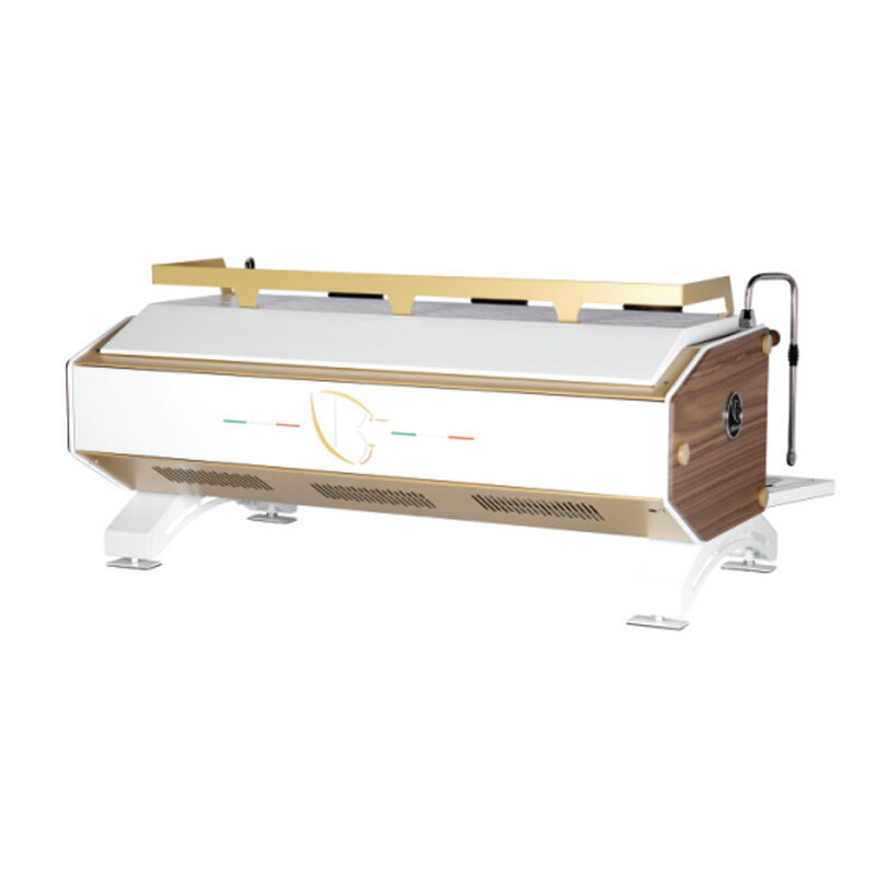 Brugnetti Aurora Multi Boiler Tam Otomatik Espresso Kahve Makinesi, Cool Touch, 2 Gruplu, Beyaz-Ahşap - Brugnetti