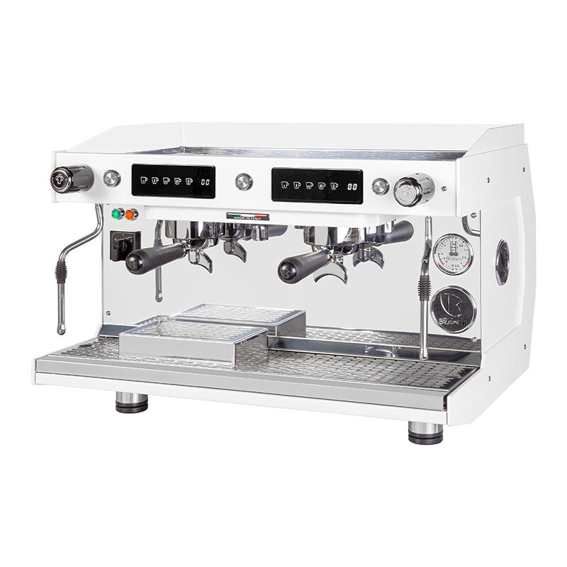 Brugnetti Luna Tam Otomatik Espresso Kahve Makinesi, Tall Cup, 11 Lt, 2 Gruplu, Beyaz - Brugnetti