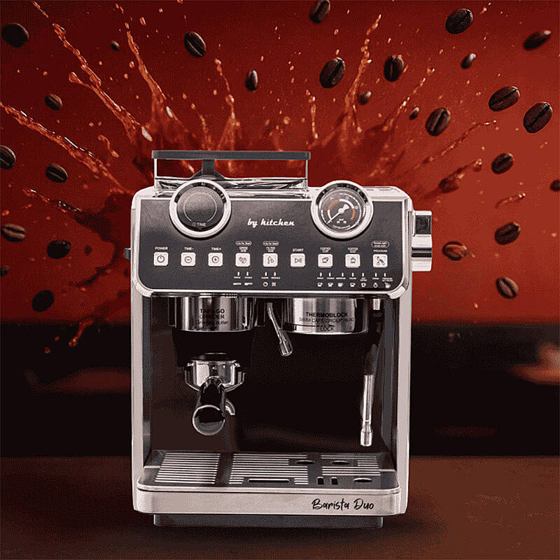 By Kitchen Barista Duo Ev Tipi Öğütücülü Espresso Kahve Makinesi, Paslanmaz Çelik - 4