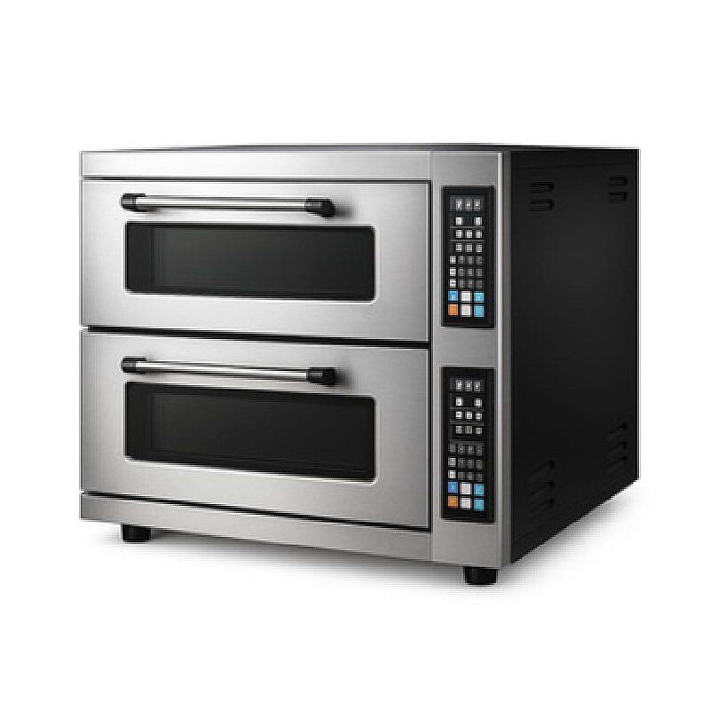 By Kitchen DPO-502 24 cm x 8 Pizza Kapasiteli Çift Katlı Pizza Fırını, Paslanmaz Çelik, Elektrikli - By Kitchen
