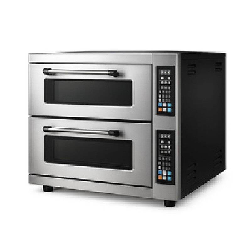 By Kitchen DPO-502 24 cm x 8 Pizza Kapasiteli Çift Katlı Pizza Fırını, Paslanmaz Çelik, Elektrikli - 1