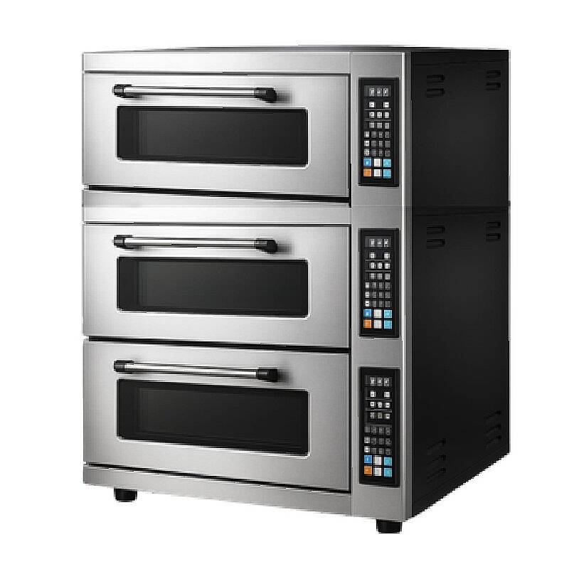 By Kitchen DPO-503 24 cm x 12 Pizza Kapasiteli 3 Katlı Pizza Fırını, Paslanmaz Çelik, Elektrikli - 1