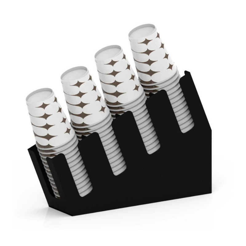 Cafegel 4 Bölmeli Karton Bardak Standı, 16 oz, Metal - 1