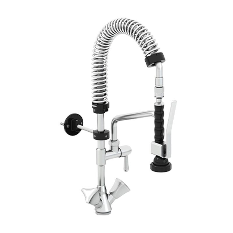 Cancan 0510 MT06 Deluxe Mini Boy Ön Yıkama Duşu, Tezgaha Monte, Ara Musluklu, Endüstriyel Sistem - Cancan