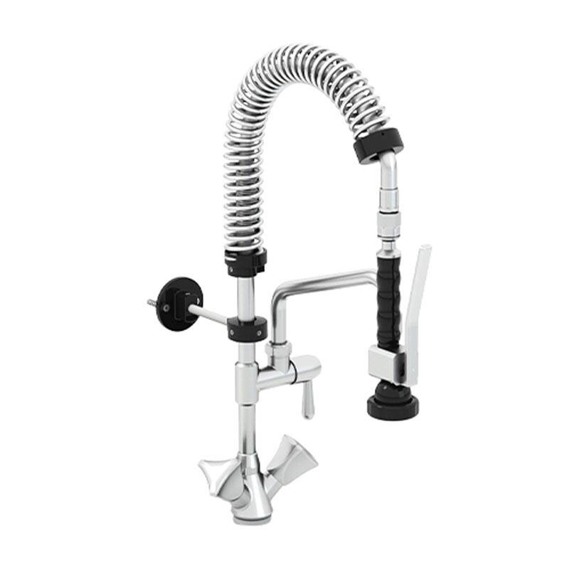 Cancan 0510 MT06 Deluxe Mini Boy Ön Yıkama Duşu, Tezgaha Monte, Ara Musluklu, Endüstriyel Sistem - 1