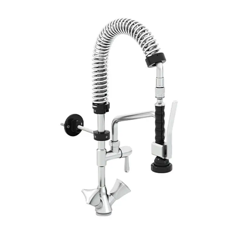 Cancan 0510 MT06 Deluxe Mini Boy Ön Yıkama Duşu, Tezgaha Monte, Ara Musluklu, Endüstriyel Sistem - 1