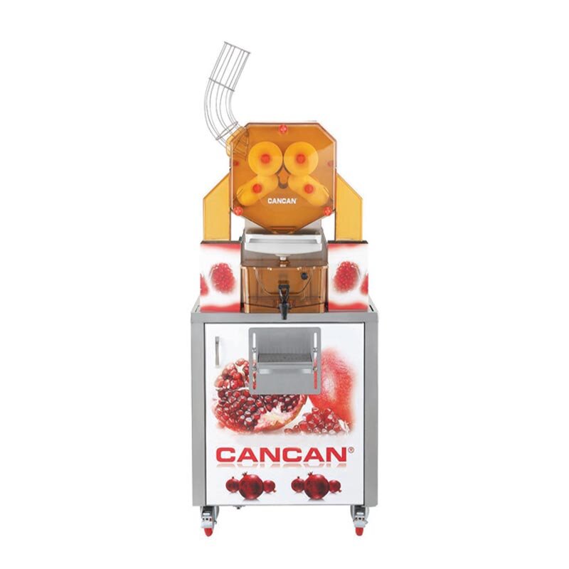Cancan Depolu Bardaklı Otomatik Nar ve Greyfurt Sıkma Makinesi, Yüksek Verim, Hijyenik Sıkım, 32 Adet/dk - Cancan